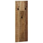 Wandgarderobe 2 Stk. Mangoholz Massiv 36x110x3 cm – Bild 10