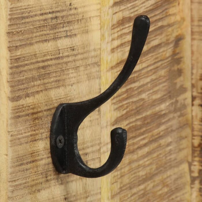 Wandgarderobe 2 Stk. Mangoholz Massiv 36x110x3 cm – Bild 6