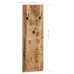 Wandgarderobe 2 Stk. Mangoholz Massiv 36x110x3 cm – Bild 8