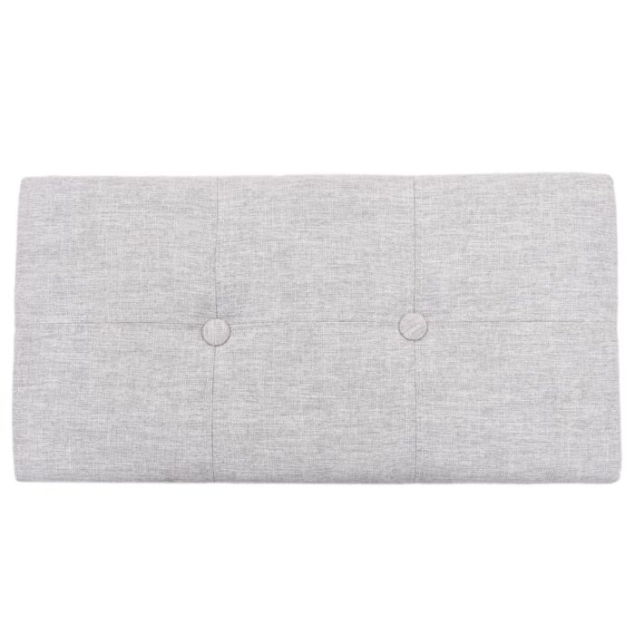 Sitzbank mit 2 Ottomanen Seegras Grau – Bild 9