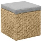 Ottoman-Set 2 Stk. Seegras Grau – Bild 6
