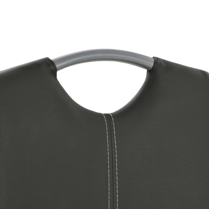 Freischwinger 2 Stk. Grau Kunstleder – Bild 6