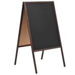 Tafel Kundenstopper Doppelseitig Zedernholz Freistehend