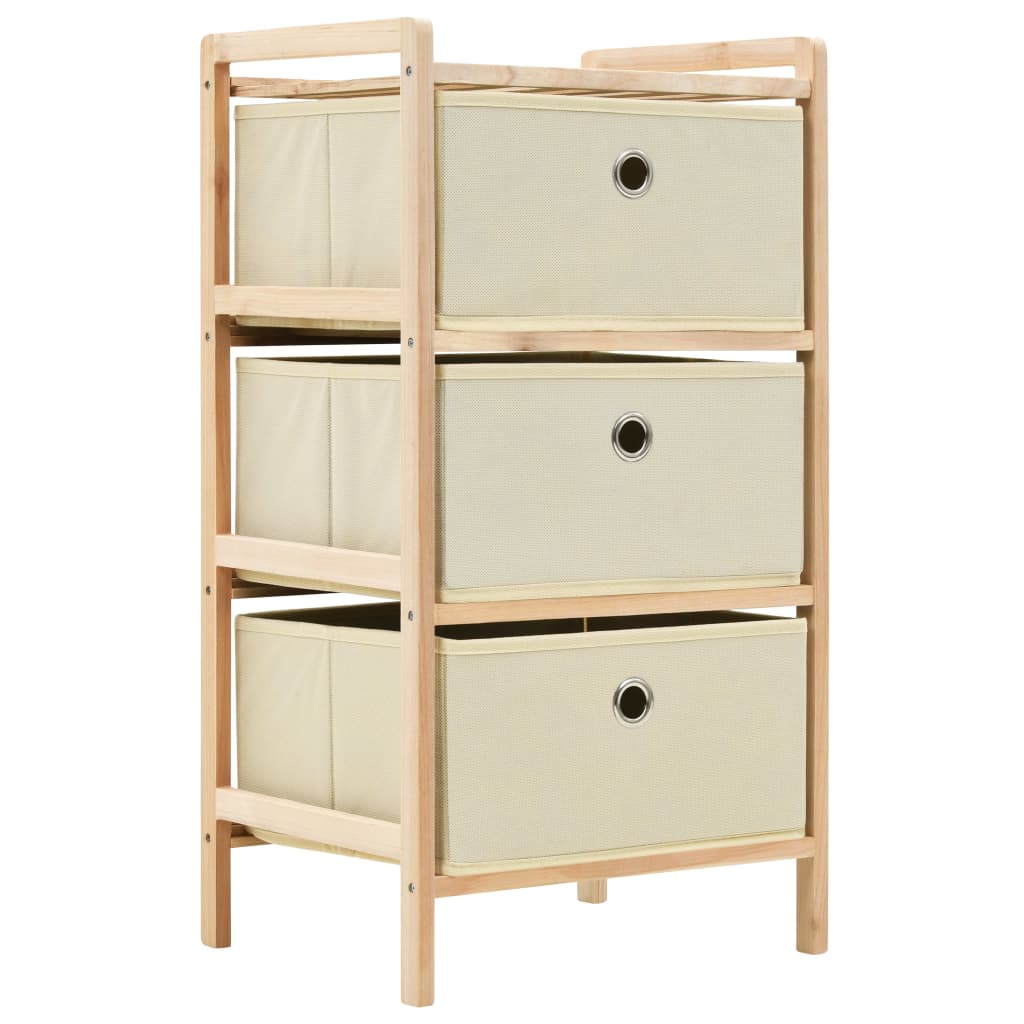 246433_1.jpg Korb-Kommode mit 3 Stoffkörben Zedernholz Beige – Bild 1