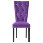 Esszimmerstühle 2 Stk. Schwarz Samt – Bild 4