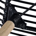 Esszimmerstühle 2 Stk. Schwarz Natur Rattan – Bild 6