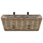 Balkon-Blumentöpfe 2 Stk. Weide mit PE-Auskleidung 40 cm – Bild 3