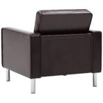 Sessel Schwarz 75x70x75 cm Kunstleder – Bild 5