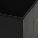 Hocker mit Stauraum Schwarz Kunstleder – Bild 7