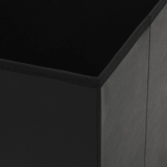 Hocker mit Stauraum Schwarz Kunstleder – Bild 7