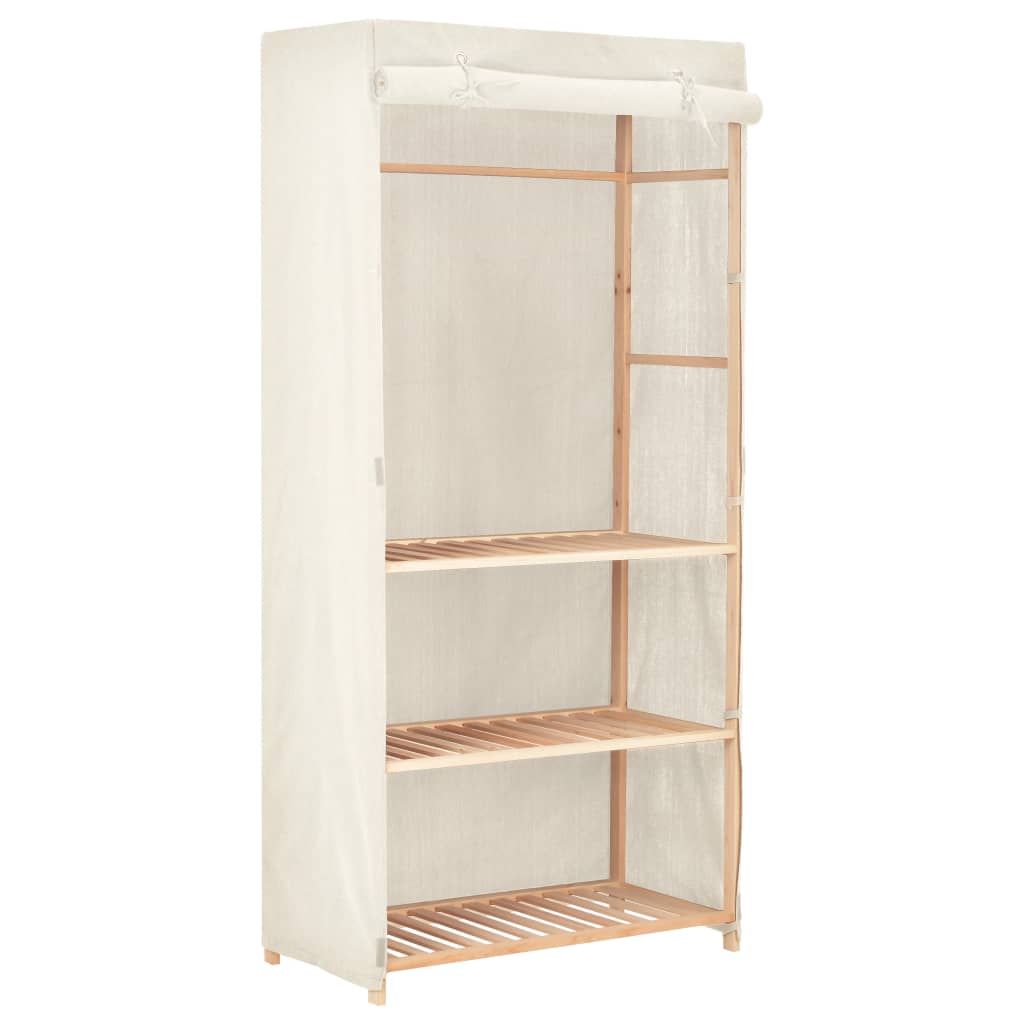 247107_1.jpg 3-stufiger Kleiderschrank Grau 79 x 40 x 170 cm Stoff – Bild 1
