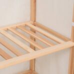 3-stufiger Kleiderschrank Grau 79 x 40 x 170 cm Stoff – Bild 4