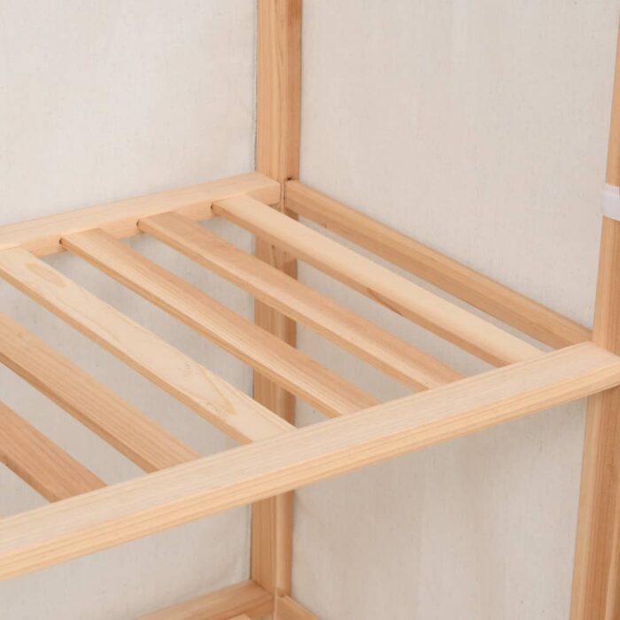 3-stufiger Kleiderschrank Grau 79 x 40 x 170 cm Stoff – Bild 4