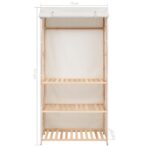 3-stufiger Kleiderschrank Grau 79 x 40 x 170 cm Stoff – Bild 7