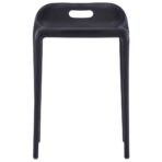 Stapelbare Hocker 4 Stk. Schwarz Kunststoff – Bild 3