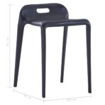 Stapelbare Hocker 4 Stk. Schwarz Kunststoff – Bild 8