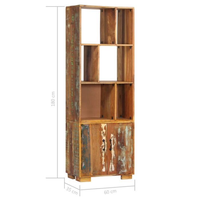 Bücherregal 60x35x180 cm Altholz Massiv – Bild 7