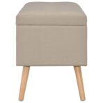 Hocker mit Stauraum 3 Stk. Beige Stoff – Bild 12