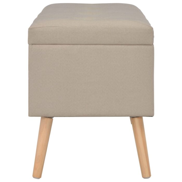 Hocker mit Stauraum 3 Stk. Beige Stoff – Bild 12