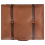 Hocker mit Stauraum 40 cm Hellbraun Kunstleder – Bild 5