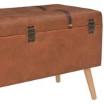 Hocker mit Stauraum 3 Stk. Braun Kunstleder – Bild 10