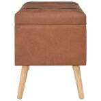Hocker mit Stauraum 3 Stk. Braun Kunstleder – Bild 6