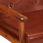 Sessel Braun Echtleder – Bild 5