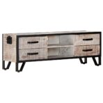 TV-Schrank 110x30x41 cm Massivholz Akazie – Bild 11