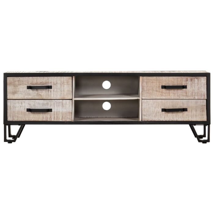 TV-Schrank 110x30x41 cm Massivholz Akazie – Bild 2