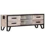 TV-Schrank 110x30x41 cm Massivholz Akazie – Bild 8