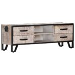 TV-Schrank 110x30x41 cm Massivholz Akazie – Bild 9
