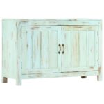 Sideboard Hellblau 110x35x70 cm Massivholz Mango