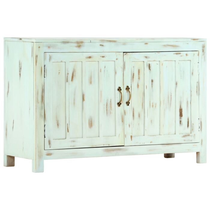 Sideboard Hellblau 110x35x70 cm Massivholz Mango – Bild 12