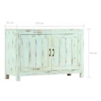 Sideboard Hellblau 110x35x70 cm Massivholz Mango – Bild 8