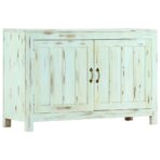 Sideboard Hellblau 110x35x70 cm Massivholz Mango – Bild 9