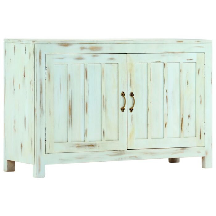 Sideboard Hellblau 110x35x70 cm Massivholz Mango – Bild 9