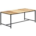 Esstisch 140x70x75 cm Raues Mangoholz - 140 x 70 x 75 cm, 1