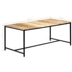 Esstisch 140x70x75 cm Raues Mangoholz – Bild 8