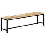 Esszimmerbank 120 cm Massives Raues Mangoholz - 120 cm