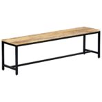 Esszimmerbank 120 cm Massives Raues Mangoholz - 120 cm – Bild 10