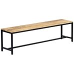 Esszimmerbank 120 cm Massives Raues Mangoholz - 120 cm – Bild 11