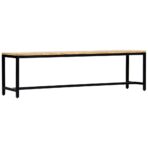 Esszimmerbank 120 cm Massives Raues Mangoholz - 120 cm – Bild 2