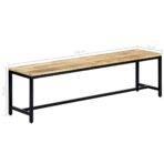 Esszimmerbank 120 cm Massives Raues Mangoholz - 120 cm – Bild 6