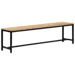 Esszimmerbank 120 cm Massives Raues Mangoholz - 120 cm – Bild 7