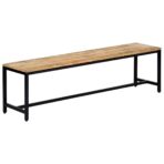 Esszimmerbank 120 cm Massives Raues Mangoholz - 120 cm – Bild 9