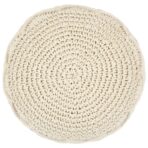 Makramee Sitzpuff Handgefertigt 45 x 30 cm Baumwolle – Bild 2