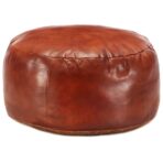 Pouf Hellbraun 60 x 30 cm Echtes Ziegenleder - Hellbraun, 1