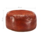 Pouf Hellbraun 60 x 30 cm Echtes Ziegenleder - Hellbraun, 1 – Bild 3