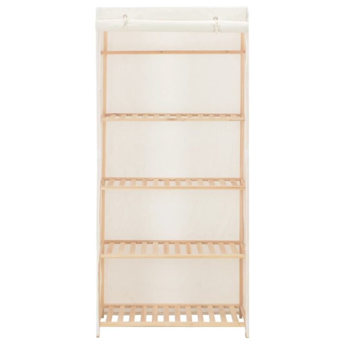 Kleiderschrank Grau 79 x 40 x 170 cm Stoff – Bild 2