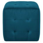 Nachttische 2 Stk. Blau 30×30×30 cm Samtstoff – Bild 3